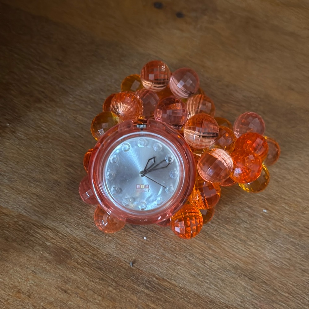 Vintage original Crystal Pop Watch. Orange Beats. Without scratches.